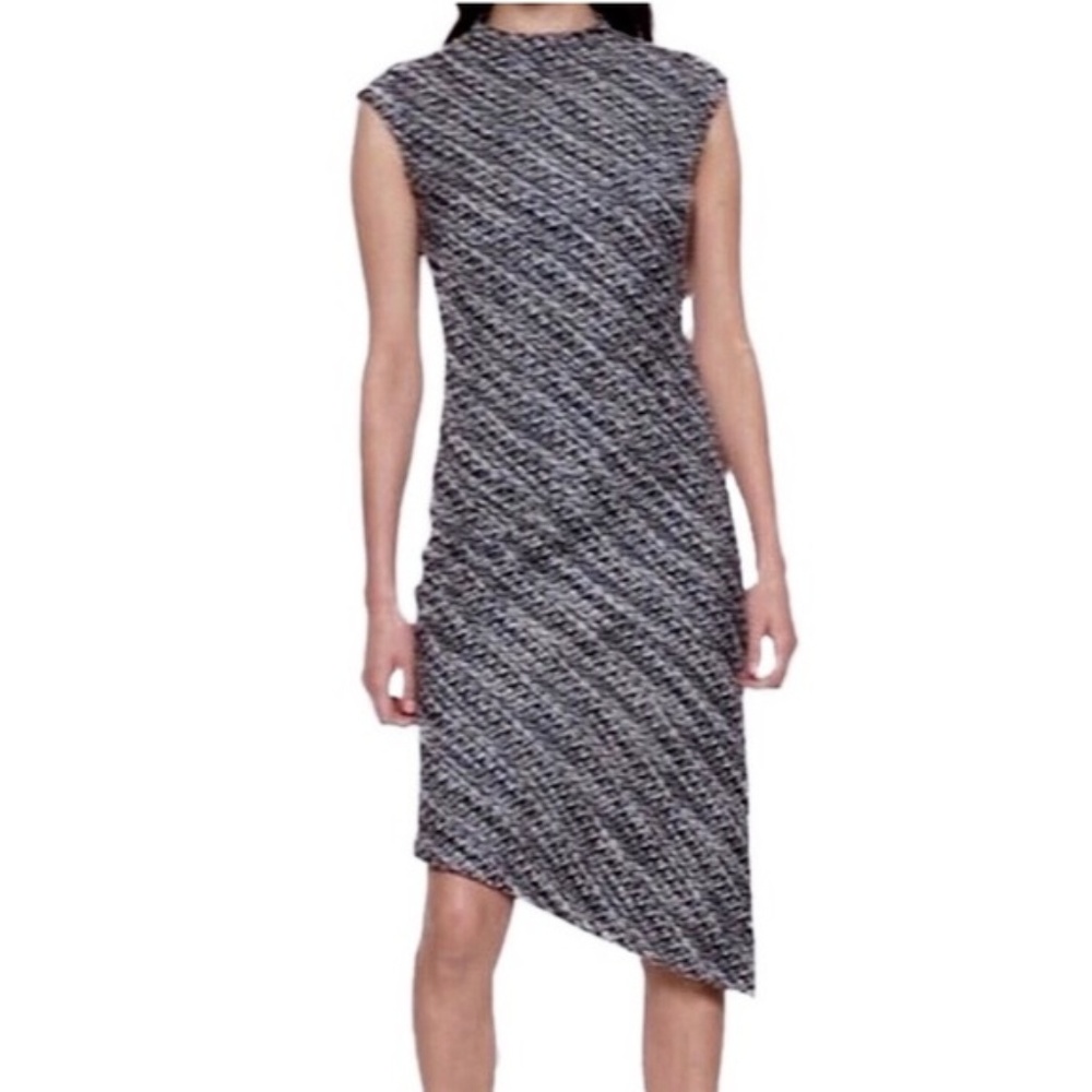 Banana Republic Tweed Mock Neck Sheath Dress Sz 0P